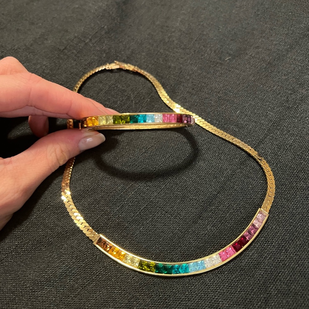 Givenchy Paris bangle and choker set